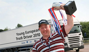 Young European Truck Driver