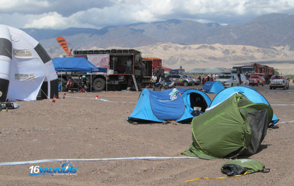 Vivac de Fiambalá en el Dakar 2012