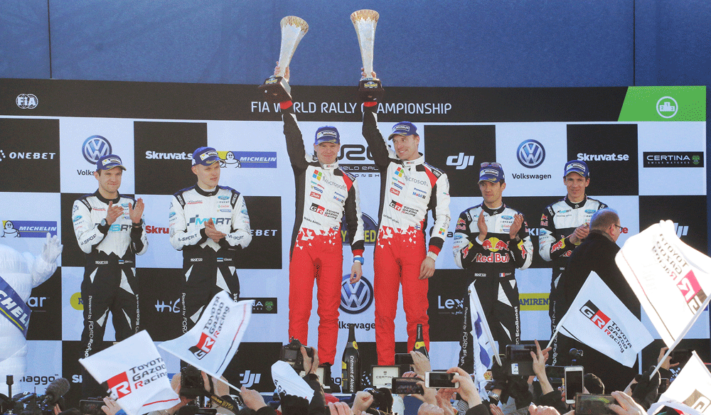 Latvala con el Toyota Yaris ganó la competencia de WRC de Suecia