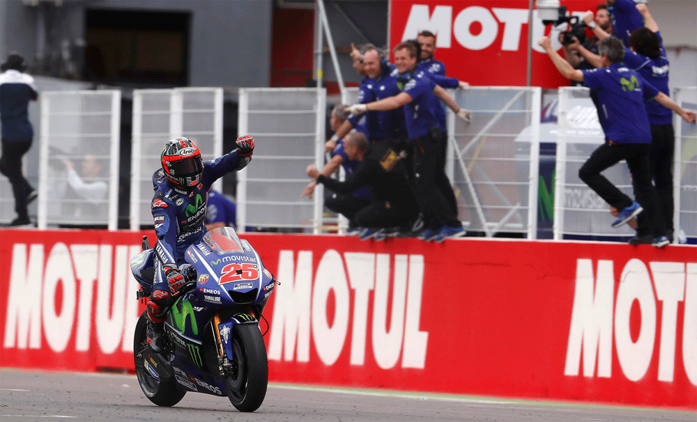 Yamaha obtuvo un 1-2 con Viñales y Rossi