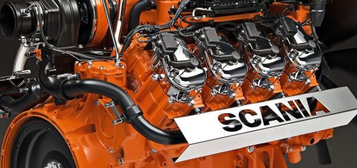 Scania motor a gas V8