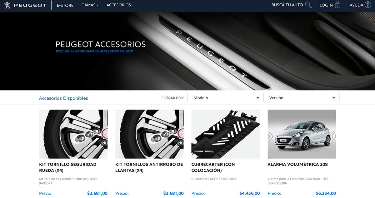 accesorios peugeot