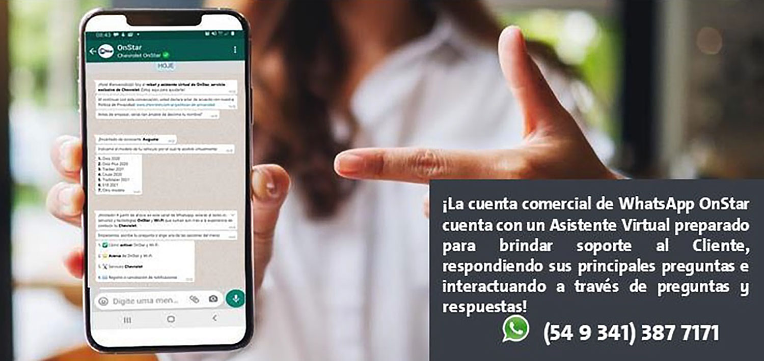 WhatsApp Chevrolet incorpora OnStar