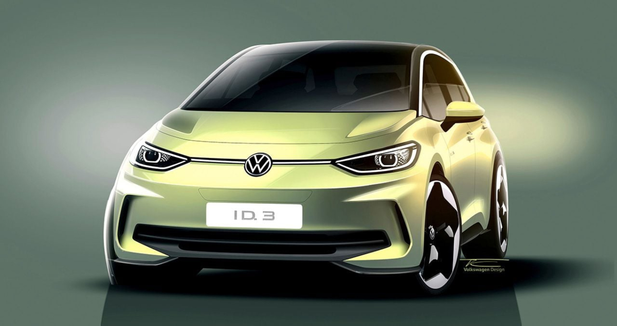Volkswagen ID.3 facelift boceto 
