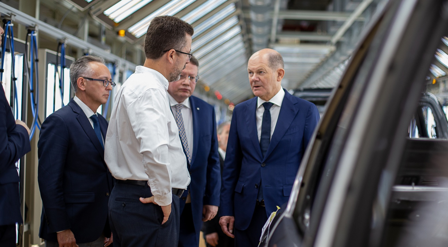 Planta Volkswagen visita de Olaf Scholz
