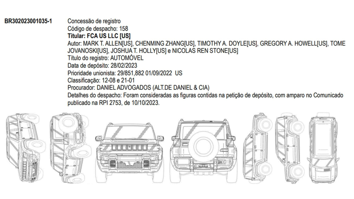 Jeep Recon INPI BR