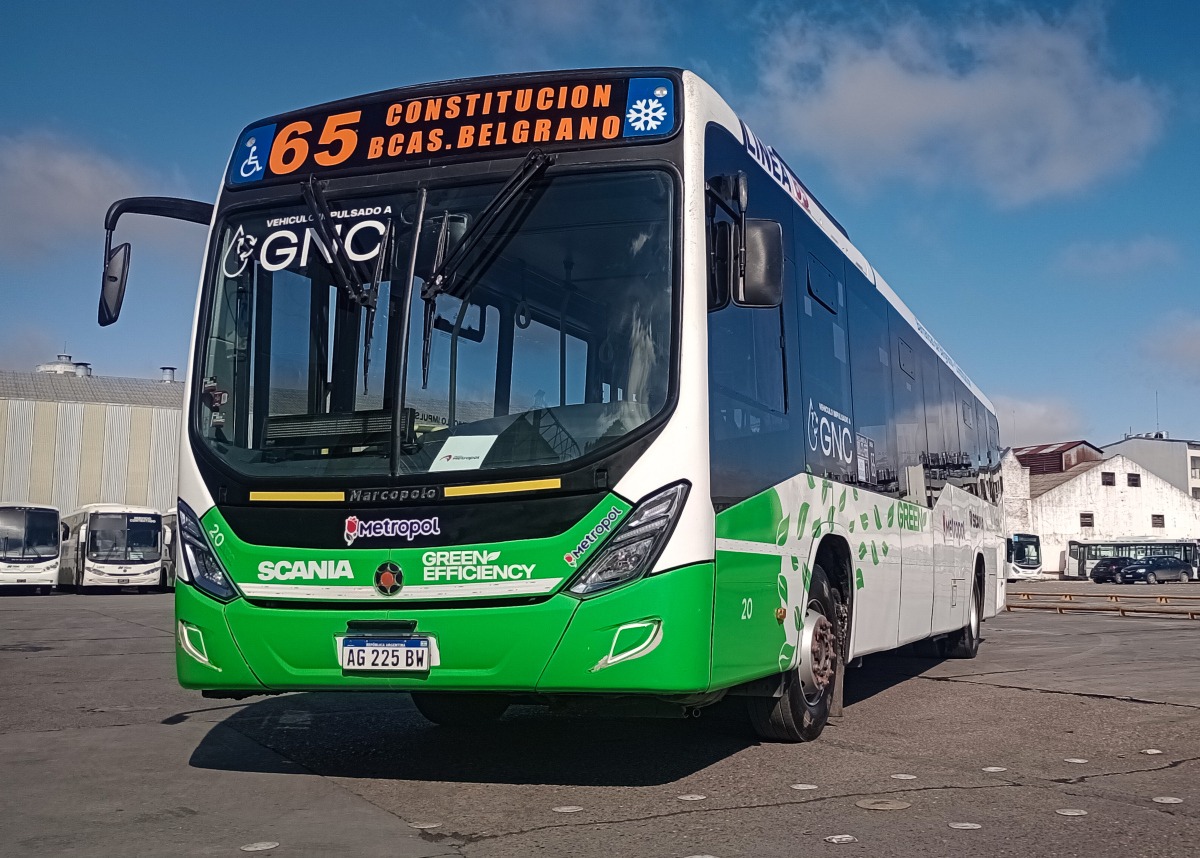 Scania bus a GNC Grupo Metropol