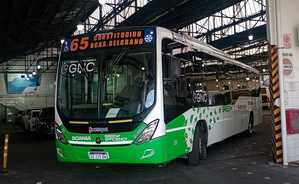 Scania bus a GNC Grupo Metropol