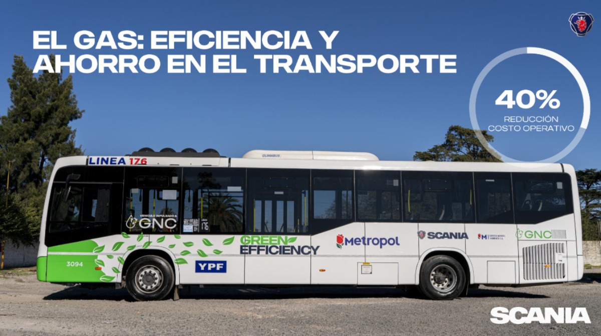 Scania bus a GNC Grupo Metropol 