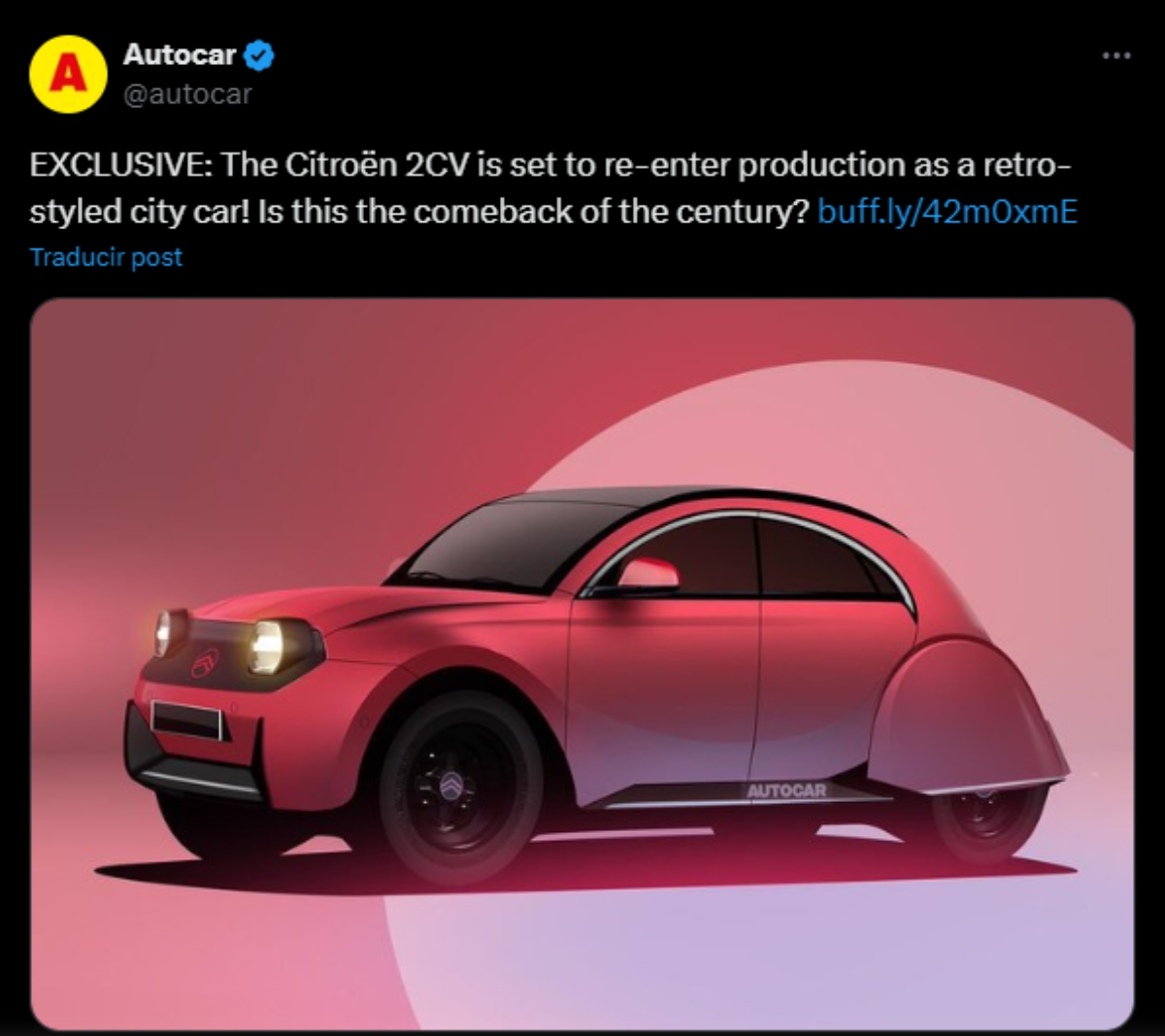 Citroen 2CV 2028 autocar