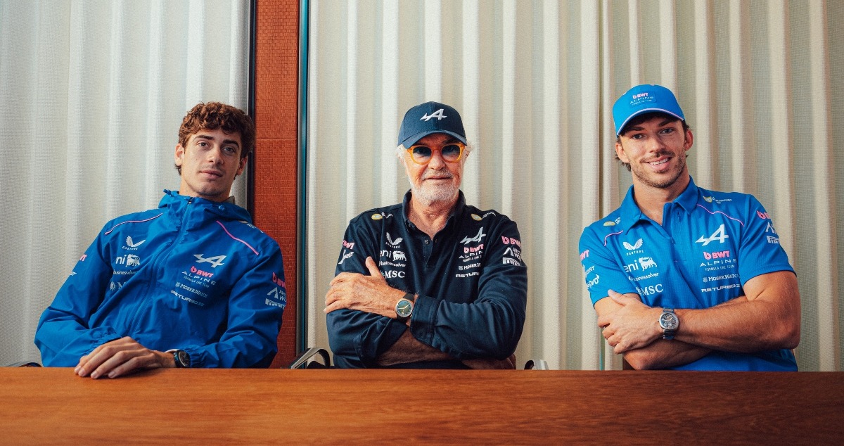 Franco Colapinto, Flavio Briatore y Pierre Gasly Alpine F1